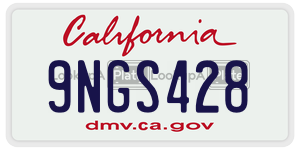 9NGS428 license plate in California