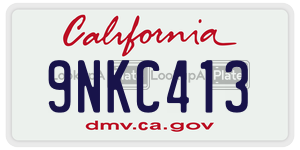 9NKC413 license plate in California