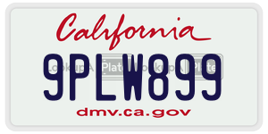 9PLW899 license plate in California
