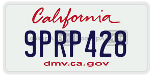 9PRP428  license plate in CA