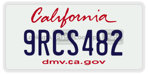 9RCS482 license plate in California