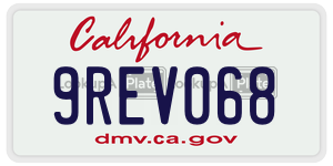9REV068 license plate in California
