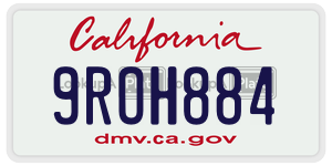 9ROH884  license plate in CA