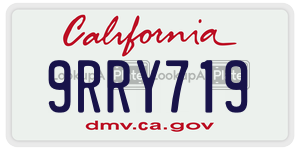 9RRY719 license plate in California