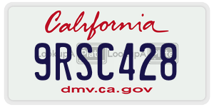 9RSC428 license plate in California