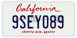 9SEY089 license plate in California