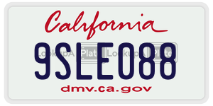 9SLE088 license plate in California