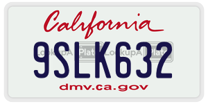 9SLK632  license plate in CA