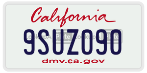 9SUZ090 license plate in California