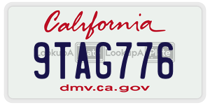 9TAG776 license plate in California