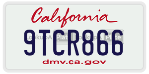 9TCR866  license plate in CA