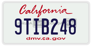9TIB248  license plate in CA