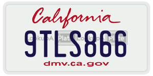 9TLS866 license plate in California