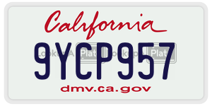 9YCP957  license plate in CA