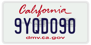 9YQD090 license plate in California