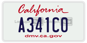 A341C0  license plate in CA