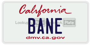 BANE (CA) License Plate: User Reports & Vehicle Information!