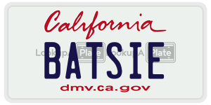 BATSIE  license plate in CA