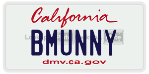 BMUNNY  license plate in CA