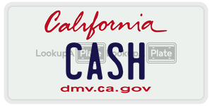 CASH license plate in California