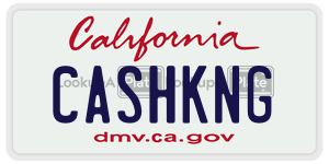 CASHKNG  license plate in CA