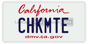 CHKMTE license plate in California