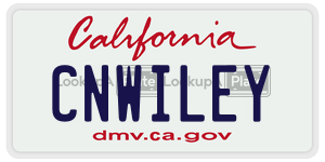 CNWILEY license plate in California