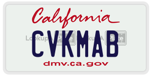 CVKMAB license plate in California