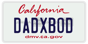 DADXBOD license plate in California