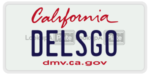 DELSGO license plate in California
