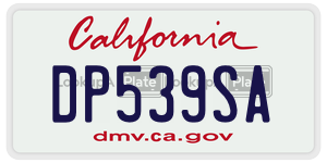 DP539SA license plate in California