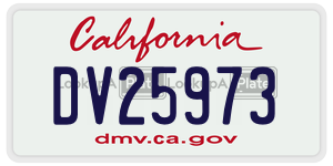 DV25973  license plate in CA