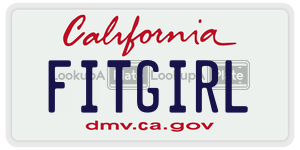 FITGIRL license plate in California