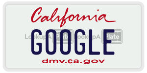 GOOGLE license plate in California