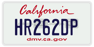 HR262DP license plate in California