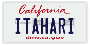 ITAHARI  license plate in CA