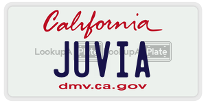 JUVIA license plate in California