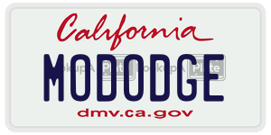 MODODGE  license plate in CA