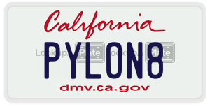 PYLON8 license plate in California