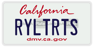 RYLTRTS license plate in California