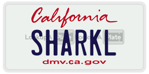 SHARKL license plate in California