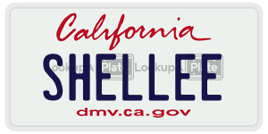 SHELLEE license plate in California