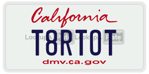 T8RTOT license plate in California