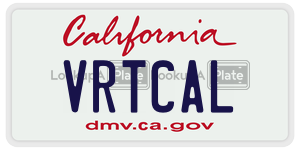 VRTCAL license plate in California