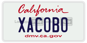 XACOBO license plate in California