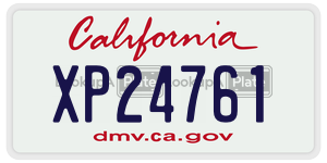 XP24761 license plate in California
