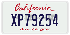 XP79254 license plate in California