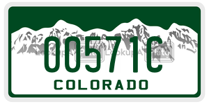 00571C  license plate in CO