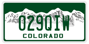 029QIW  license plate in CO