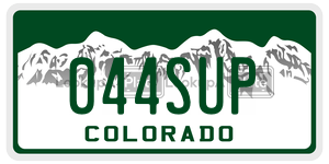 044SUP  license plate in CO